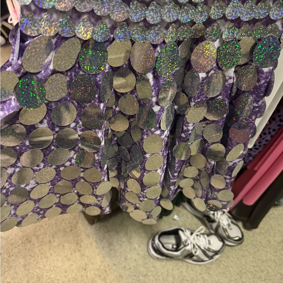 Mew Mews Berkely Short Sleeve Sequin Mini Dress In Multi - Picture 9 of 10